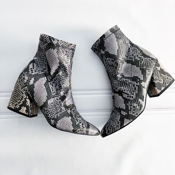 Steve Madden Edith Bootie in Natural Snake Print - Picture 2 of 8